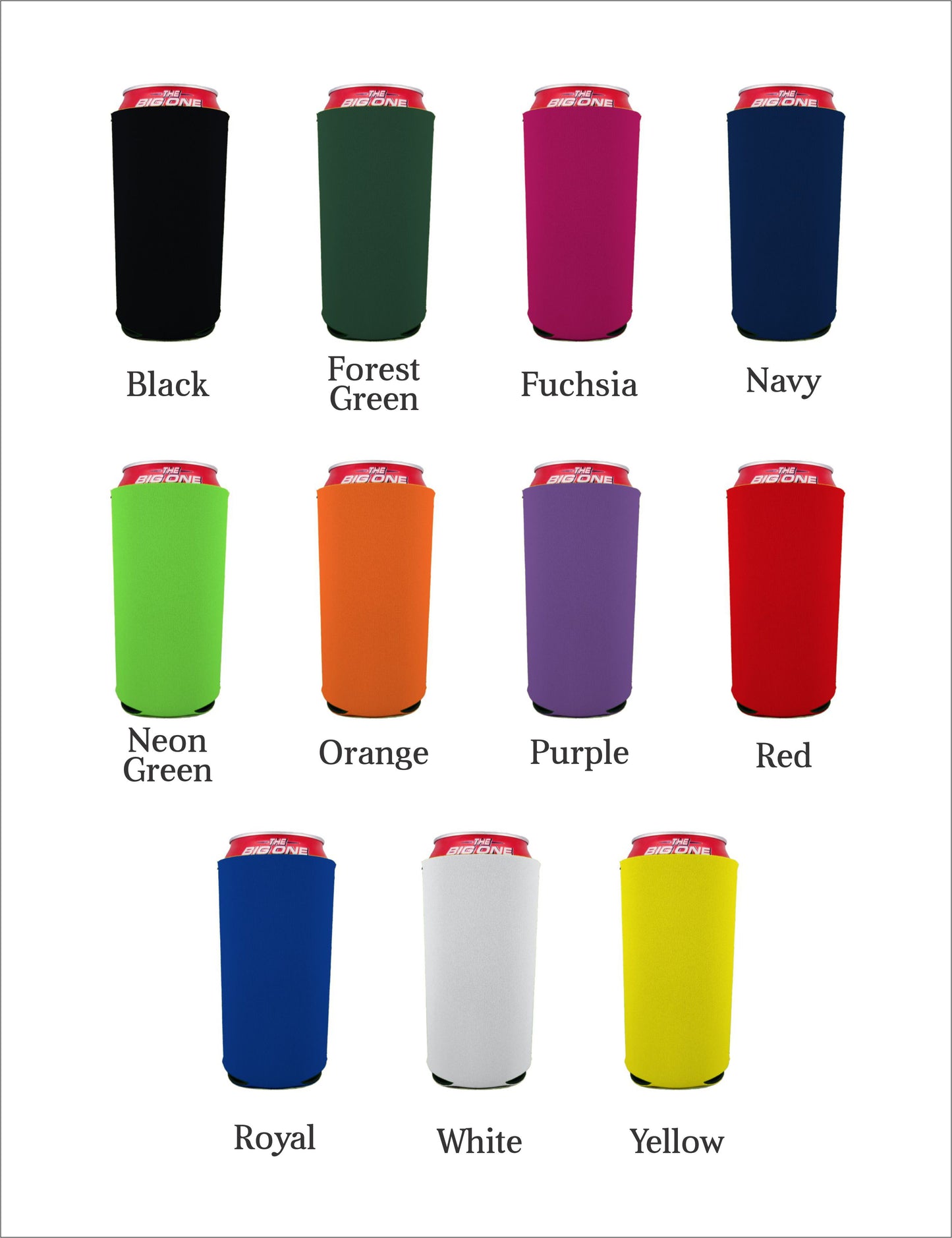 No Minimum Collapsible Neoprene 24/25 oz Can Coolie