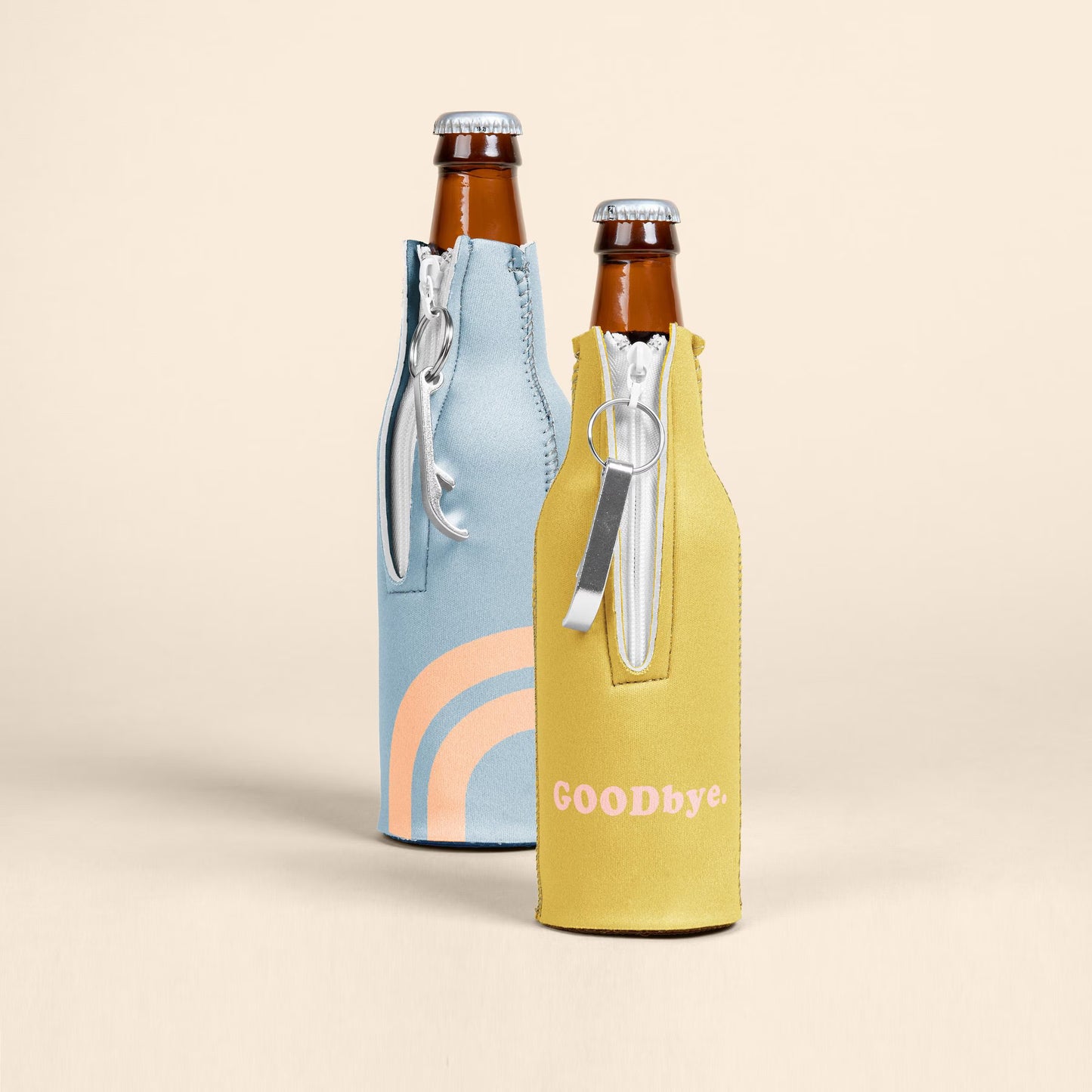 50 Minimum Neoprene Beer Bottle Coolie - One Color Screen Print