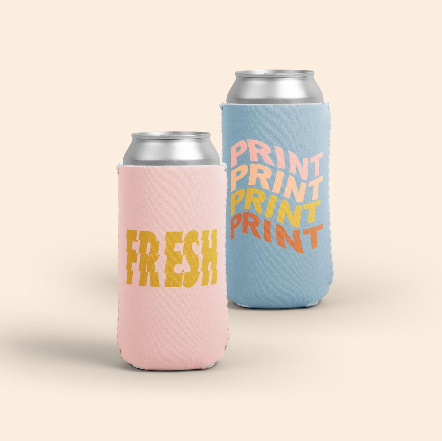 50 Minimum Collapsible Neoprene 16 oz Can Coolie - One Color Screen Print