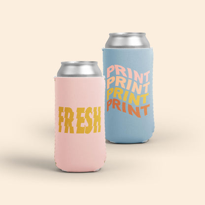 50 Minimum Collapsible Neoprene 16 oz Can Coolie - One Color Screen Print