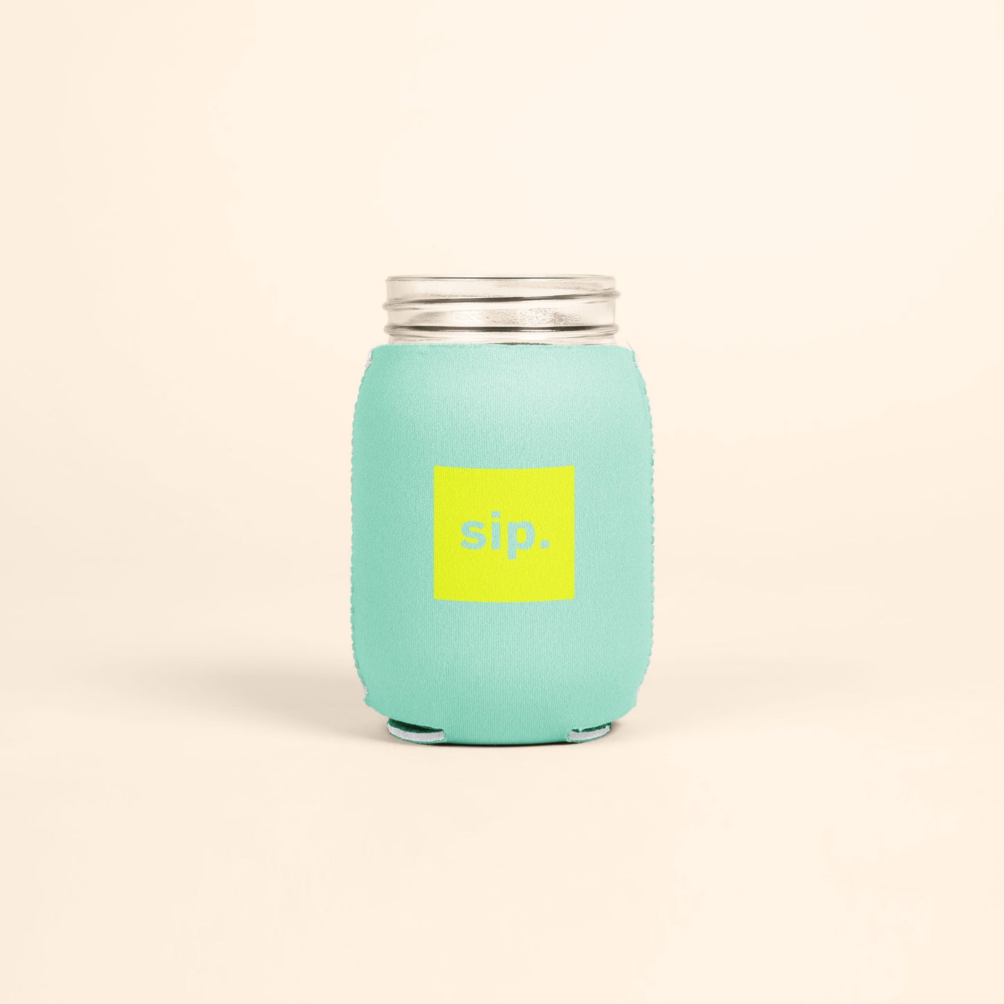 50 Minimum Collapsible Neoprene 16 oz Mason Jar Coolie - One Color Screen Print