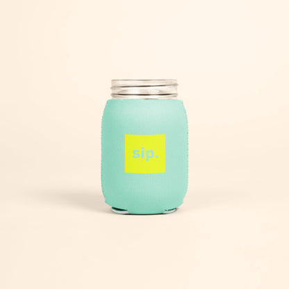 50 Minimum Collapsible Neoprene 16 oz Mason Jar Coolie - One Color Screen Print