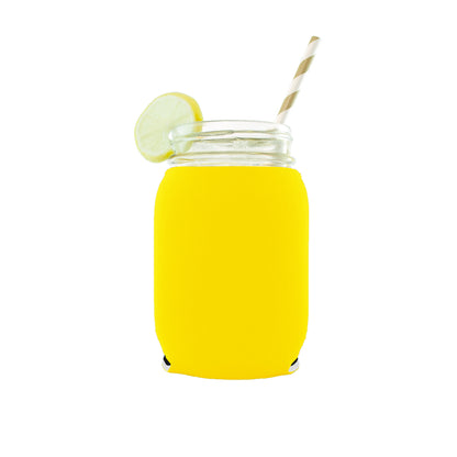 50 Minimum Collapsible Neoprene 16 oz Mason Jar Coolie - One Color Screen Print