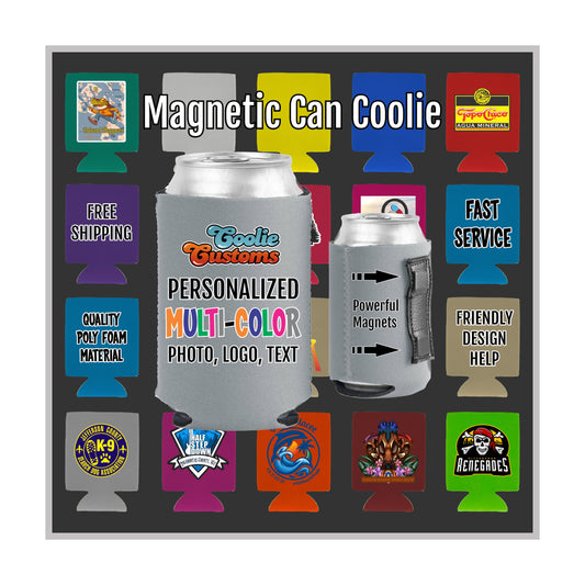 50 Minimum Collapsible Foam Magnetic Can Coolie (Full Dye Sublimation)