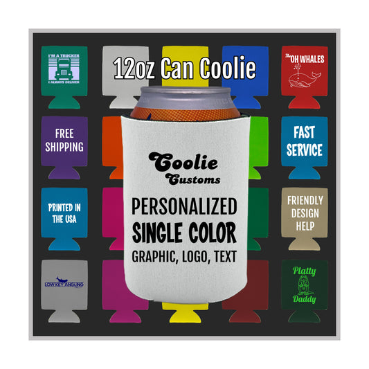 50 Minimum Collapsible Neoprene Can Coolie - One Color Screen Print