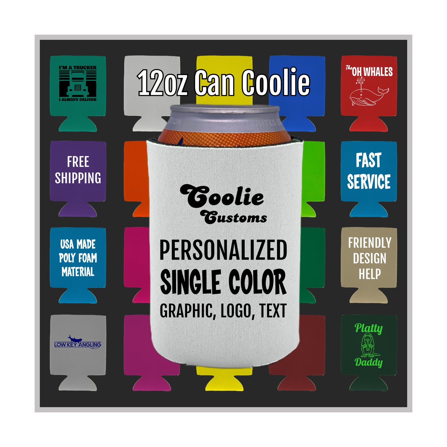 25 Minimum Collapsible Foam Can Coolie - One Color Screen Print