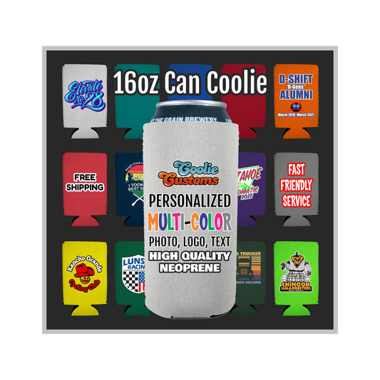 No Minimum Collapsible Neoprene 16 oz Can Coolie