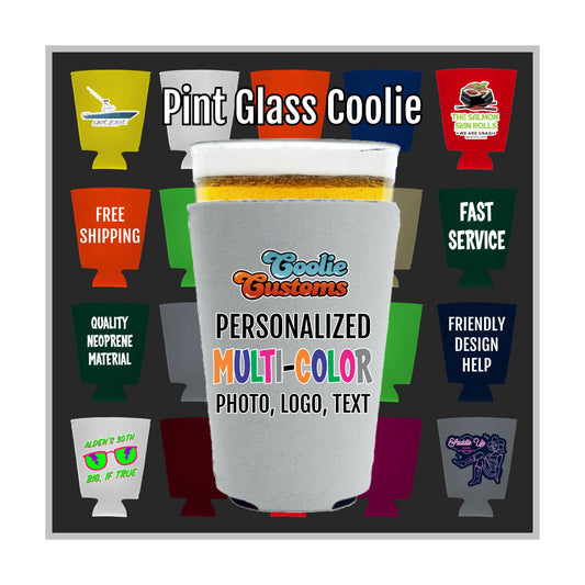 No Minimum Collapsible Neoprene Pint Glass Coolie