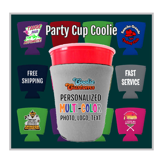 25 Minimum Collapsible Foam Solo Cup Coolie - Full Dye Sublimation