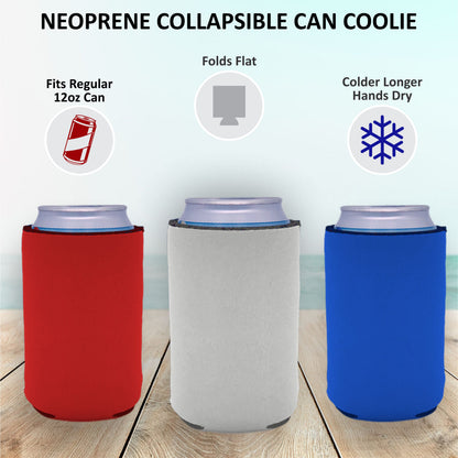 50 Minimum Collapsible Neoprene Can Coolie - One Color Screen Print