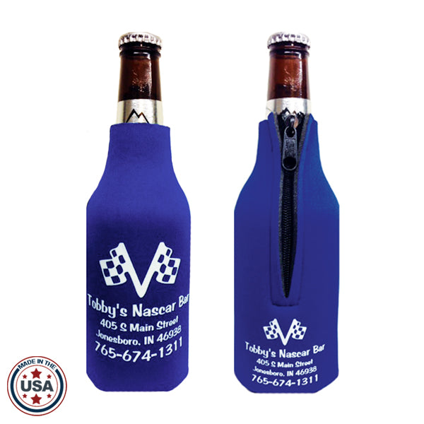 25 Minimum Collapsible Foam Beer Bottle Coolie - One Color Screen Print