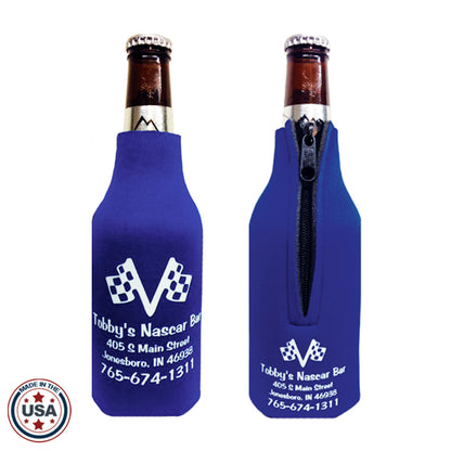 25 Minimum Collapsible Foam Beer Bottle Coolie - One Color Screen Print